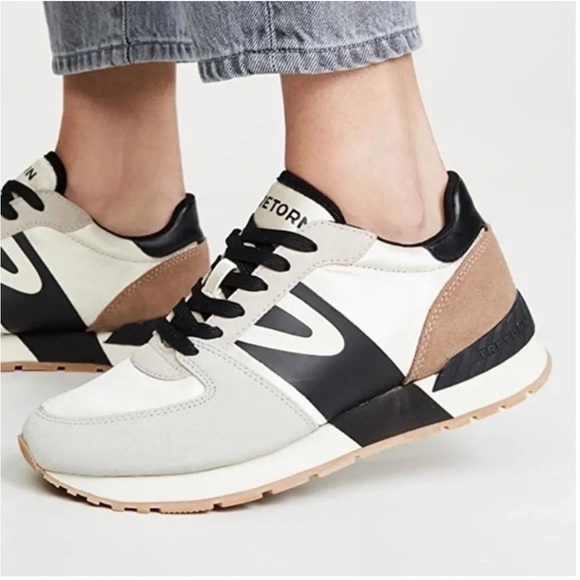 Tretorn Shoes - Tretorn Loyola 2 Shoes Womens Size 8.5 Lace Up Sneakers Cream/Taupe/Black New